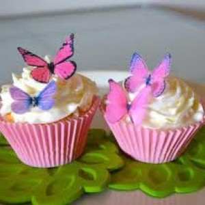 Cupcake toppers de mariposas comestiblesObleas Precortadas